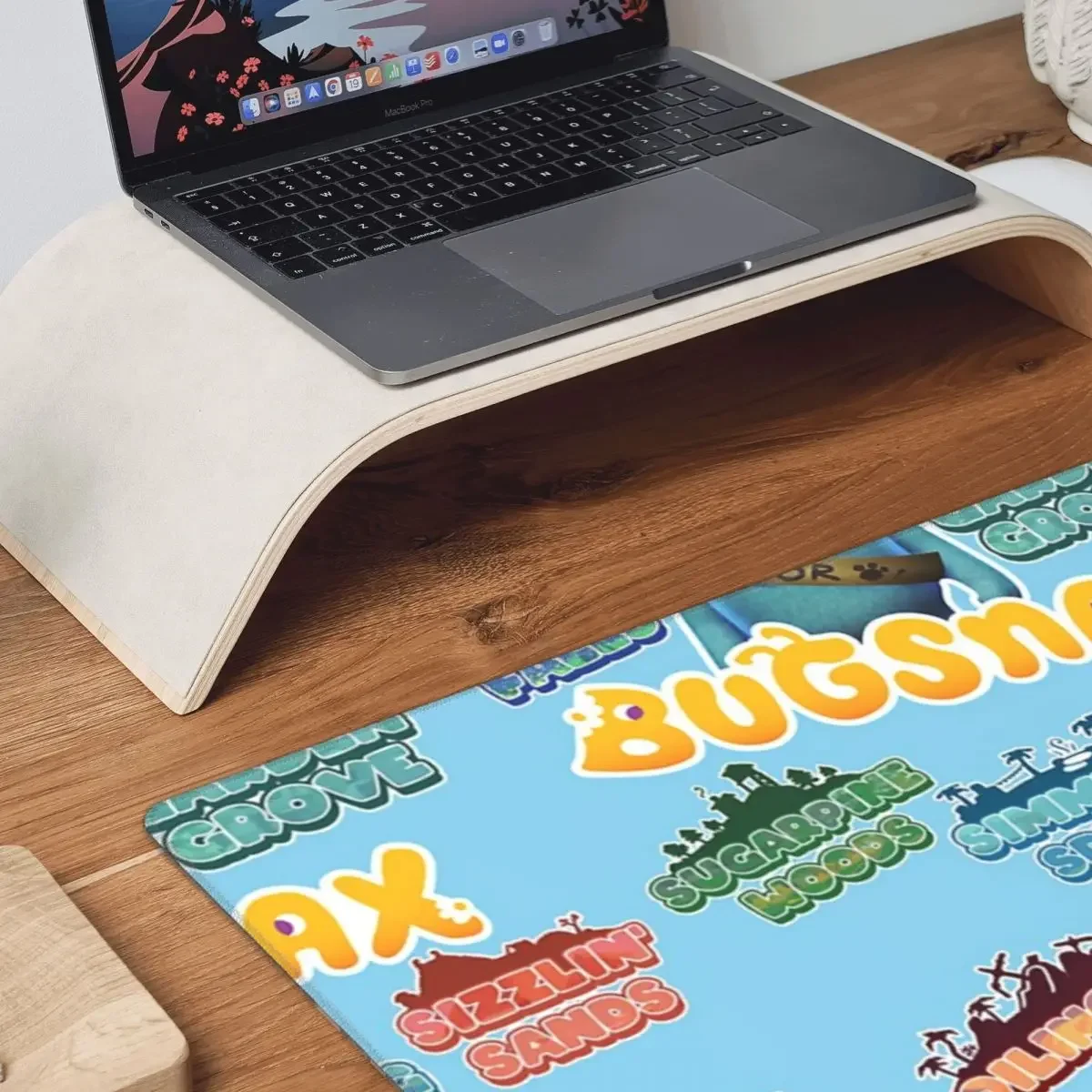 Bugsnax Locations Fan Art Pack Black Kinda Bug Large Mouse Pad Computer Keyboard Mouse Mat Gaming PC Laptop Desk Mat