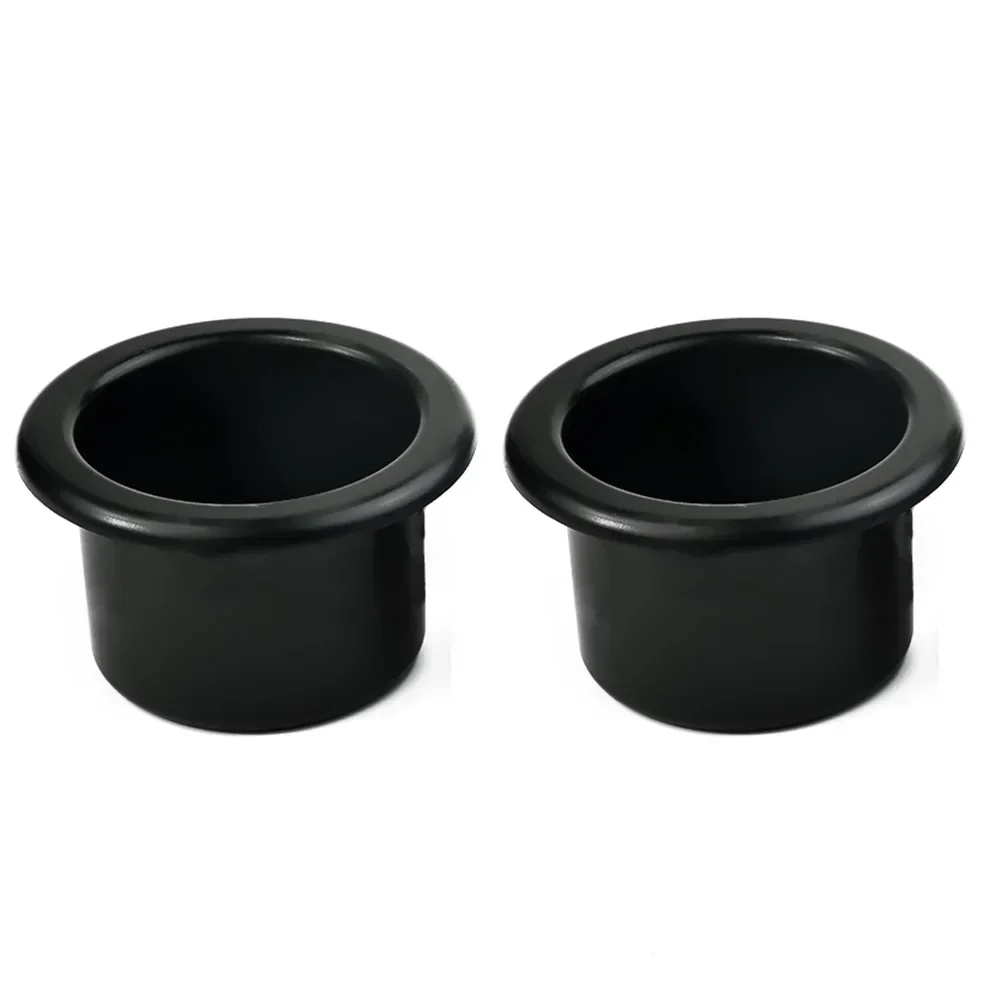 2pcs/set Plastic Black Cup Water Drink Holder Recessed Interior Accessories For For RV Boat Ocean Camper Trailer