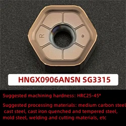 HNGX0906 high-quality 100% original 10 pieces HNGX0906ANSN fast feed hard alloy turning tool double-sided 12 edge milling blade