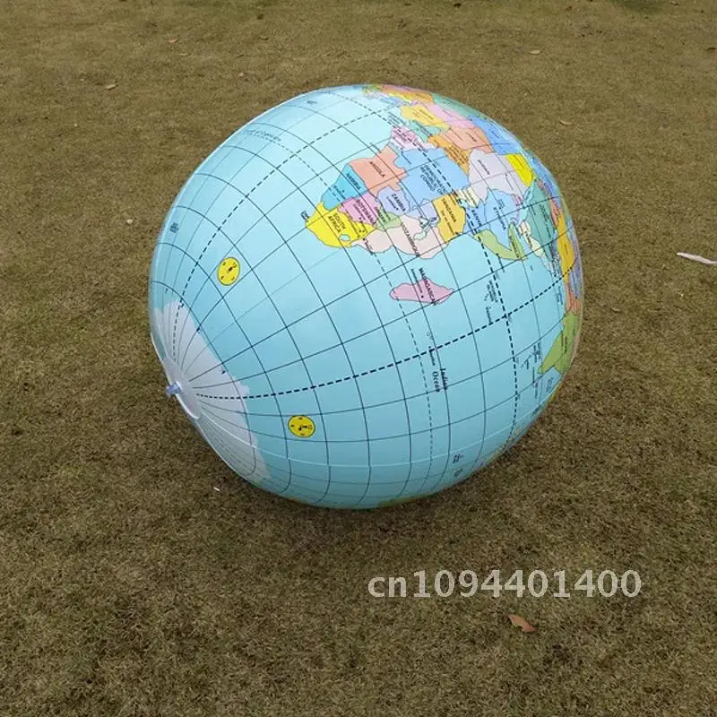 90CM inflatable balloon teaching prop English version inflatable map ball children's geography enlightenment children's toy