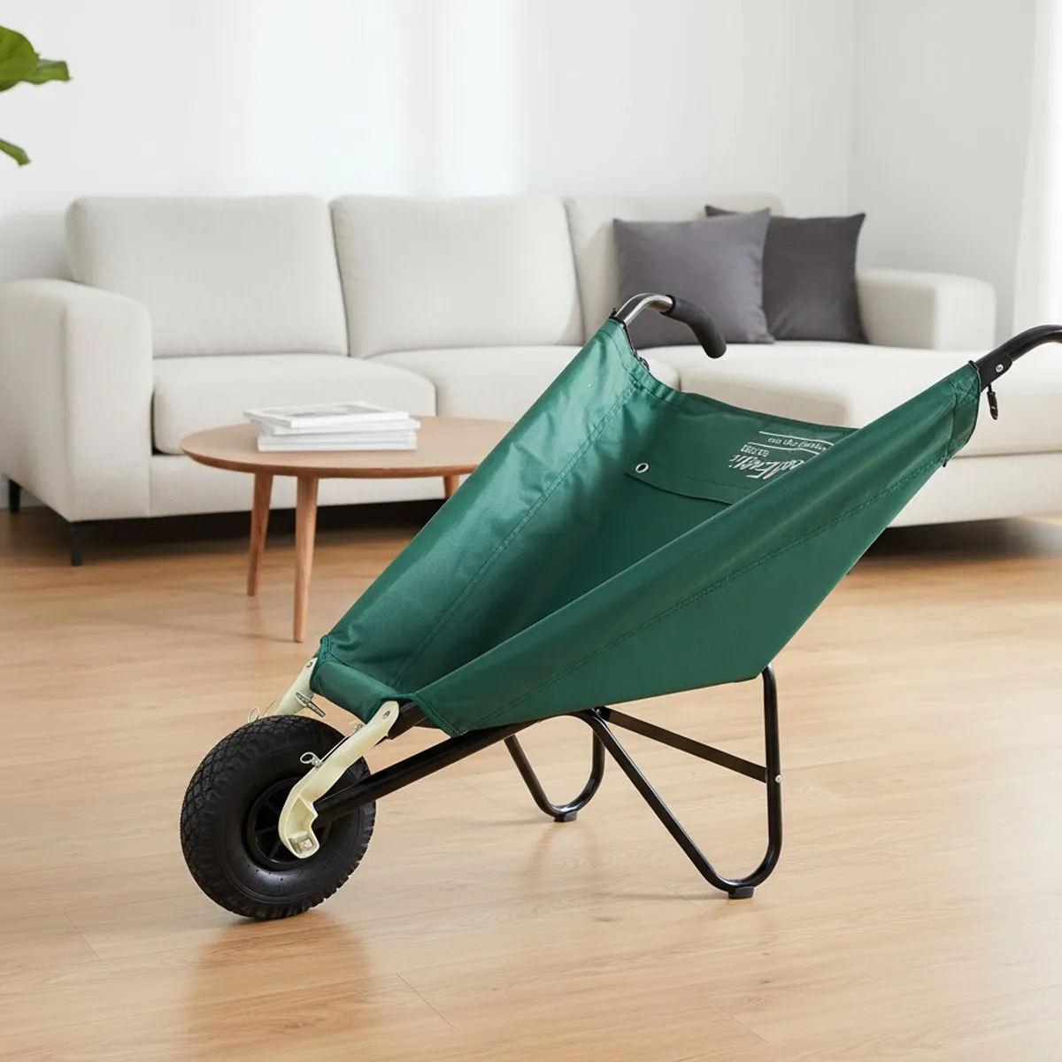 Collapsible Outdoor Wagon Foldable Gardening Trolley Easy Carry Handle