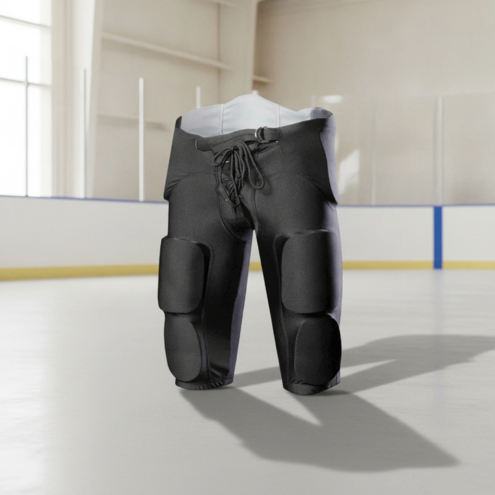 Compression Shorts with Pads Impact-Absorbing Safeguarding Shorts Apparel Elastic Lightweight for Football Players, Rugby