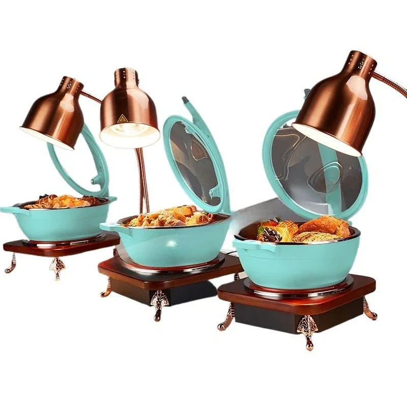 Hotel Buffet Breakfast Heating Furnace Catering Heating Station Commercial Stainless Steel Food Insulation Pot