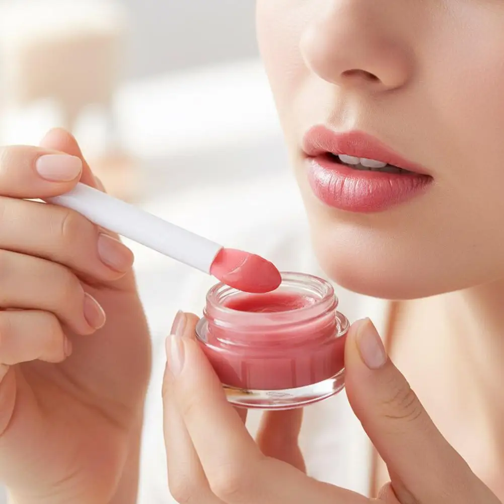 Pennello per labbra rosso (pennello per labbra in silicone Pennello per trucco per rossetto Pennello per trucco per occhi Strumenti per rossetto Ombra J0F2