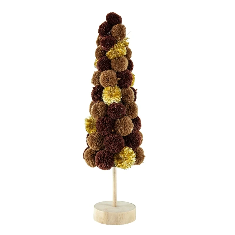 

6.7x6.7x20 Tree Christmas Table Decor, Coffee Multi