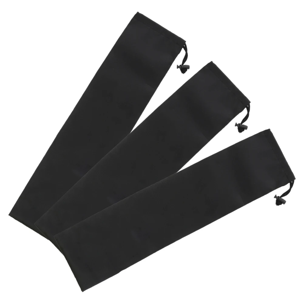 

3Pcs Tent Pole Storage Bag Portable Drawstring Hiking Poles Carry Case Outdoor Trekking Pole Holder Fishing Rod Utility Pouch