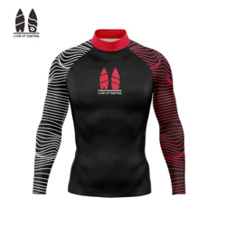 Nowa koszulka Rash Guard męska koszulka z długim rękawem ochrona przed słońcem Upf 50 + koszulki do surfowania plaża Poleras Camiseta Quick Dry odzież do pływania