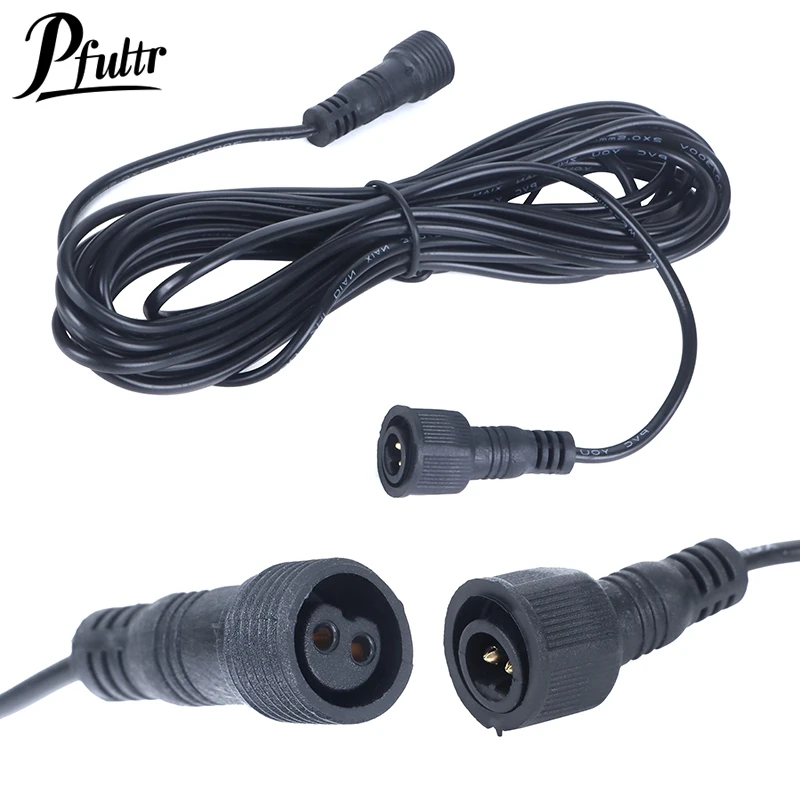 5 Meter Extension Cable For Solar Spotlight Waterproof Cable 2 Pin Male To Female Connector Floodlight Universal 5M Cable