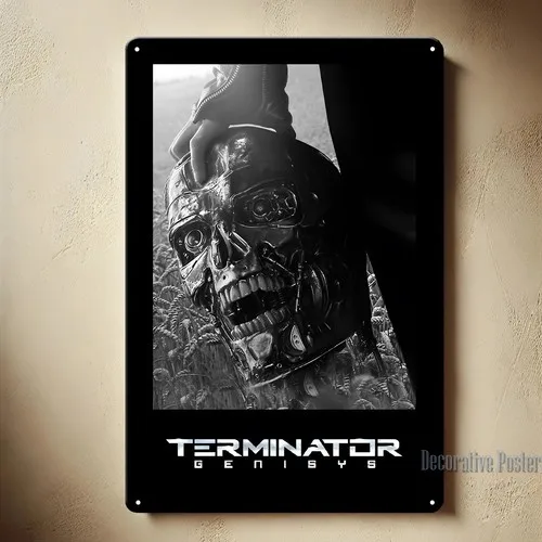 Terminator Genisys Arnold Schwarzenegger Movie Metal Poster - Tin Sign -