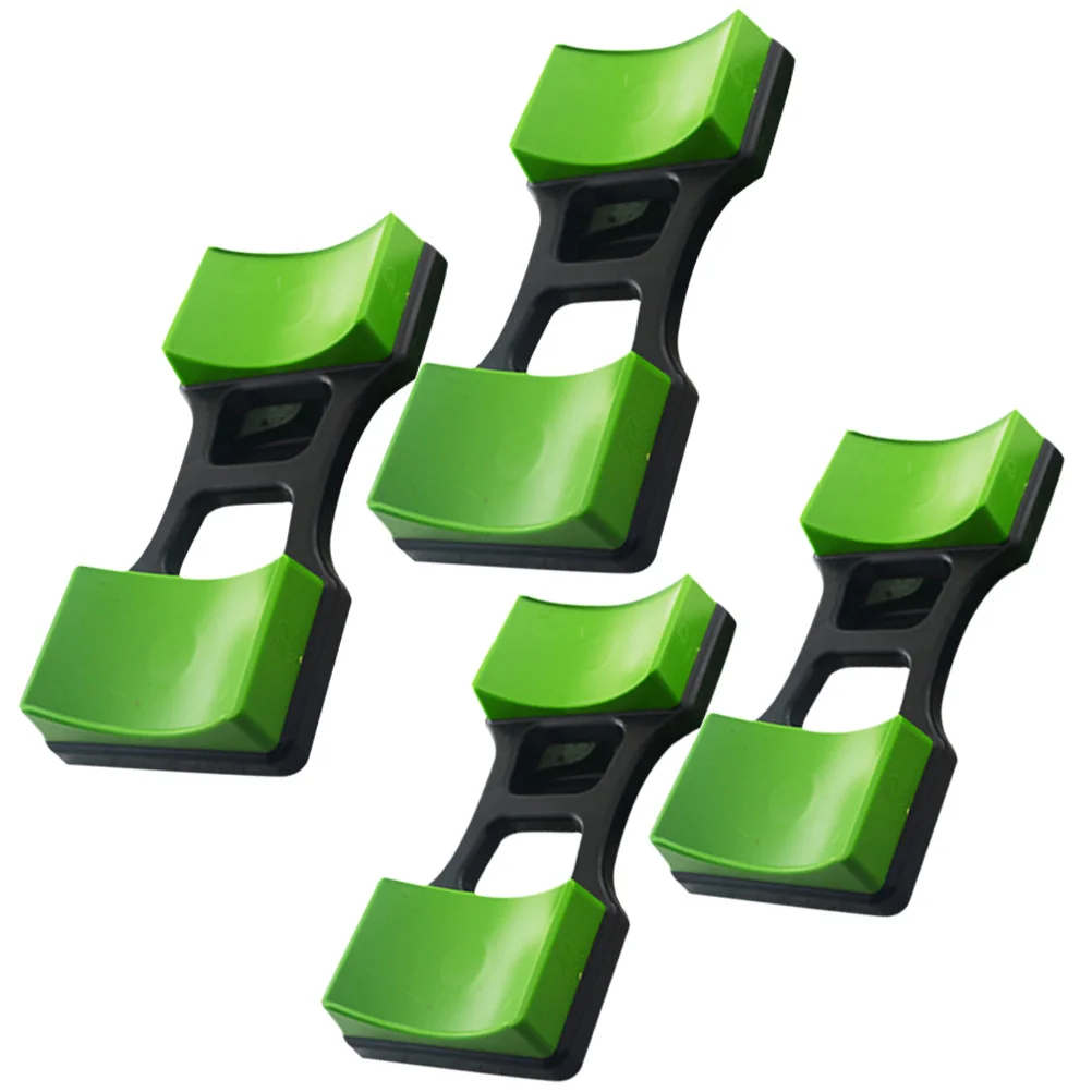 4 Pcs Display Shelves Dumbbell Rest Holder Weight Rack Barbell Floor Stand Fitness Storage Green Household