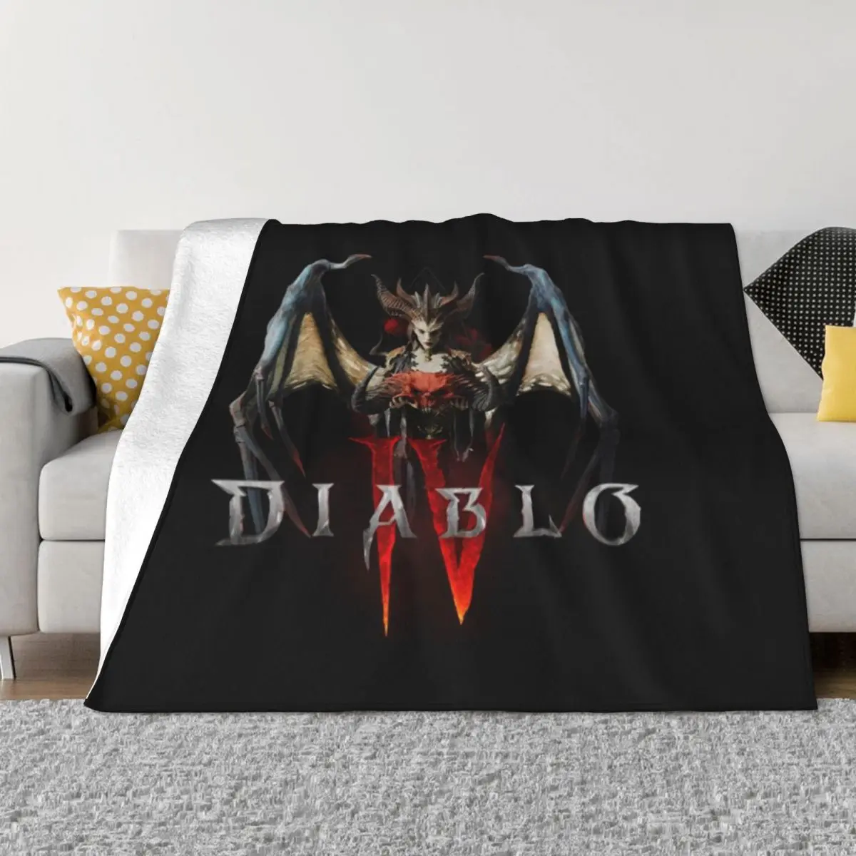 

Diablo 4 Throw Blanket Sofa Quilt Cute Blanket Plaid Stuffed Blankets Baby Blanket