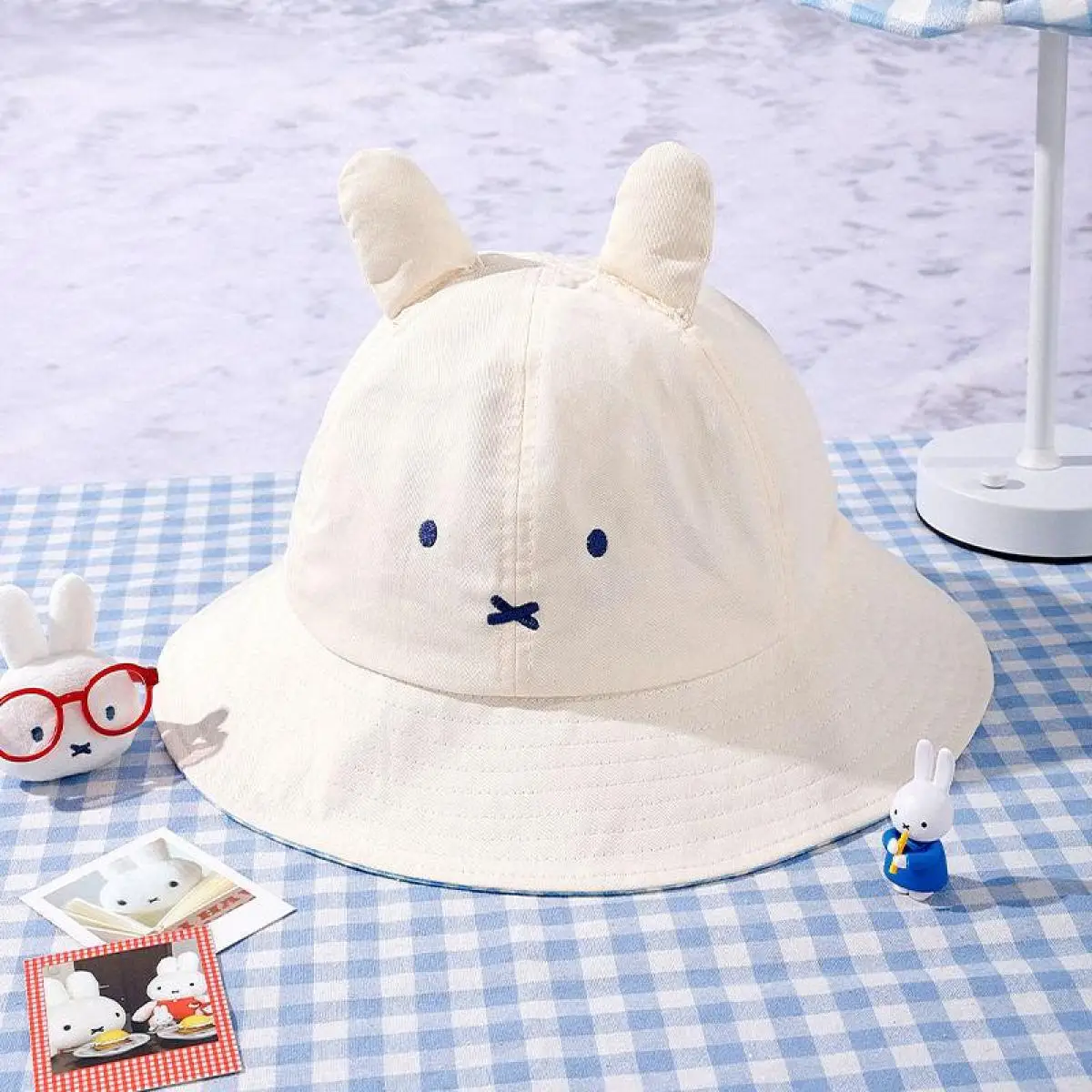 Милый мультяшный кролик Miffy, креативная навигационная серия, вышитая бейсбольная шляпа, кукла-кролик, шляпа с утиным языком