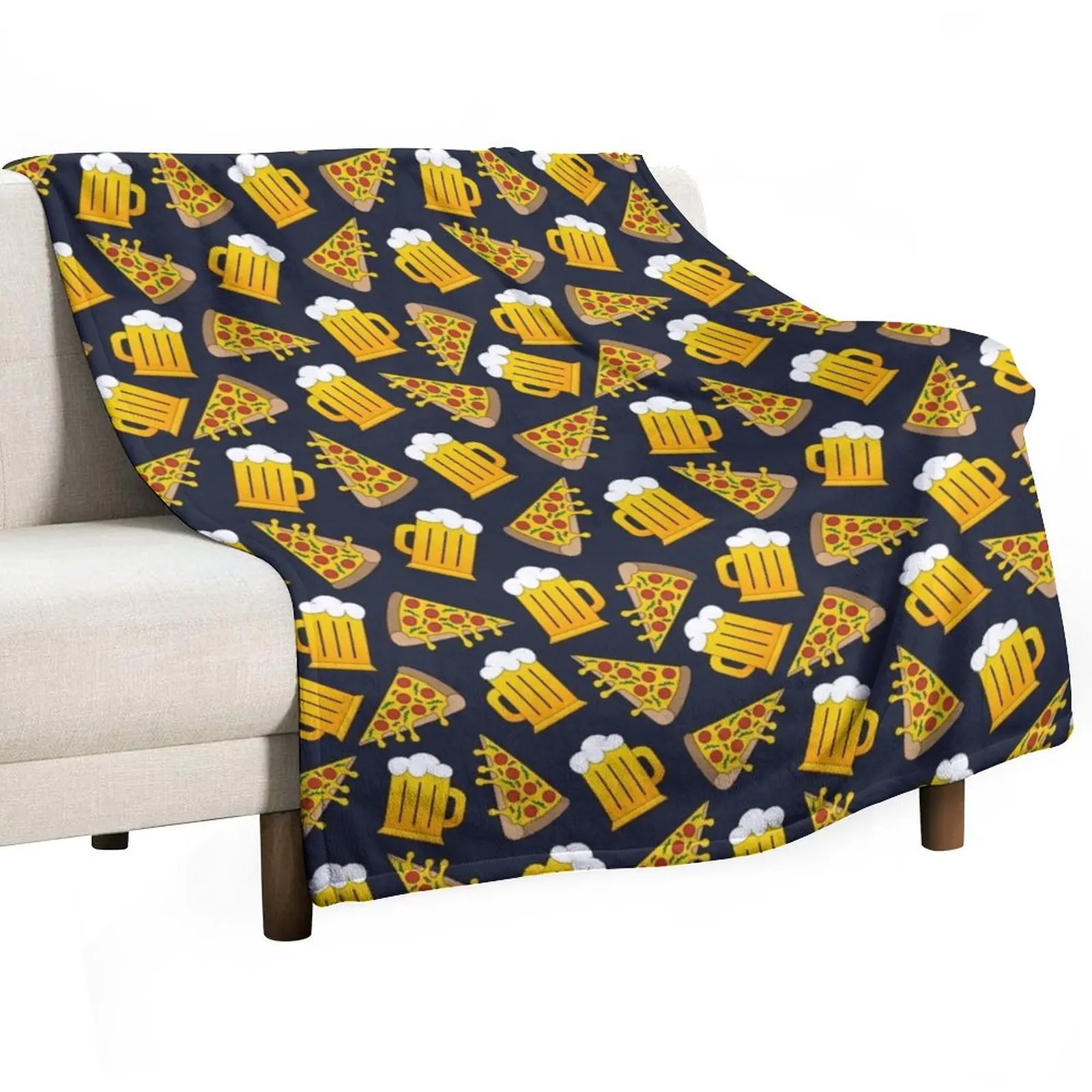 

Never Ending Pizza Pattern Throw Blanket Fuzzy Plush Throw Blanket for Sofa Chair
