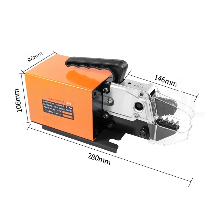 Imagem -05 - Terminal Pneumático Máquina de Friso Terminal Automático 0.50.7mpa Mandíbulas Multifuncionais Ferramenta de Friso Elétrica Am10