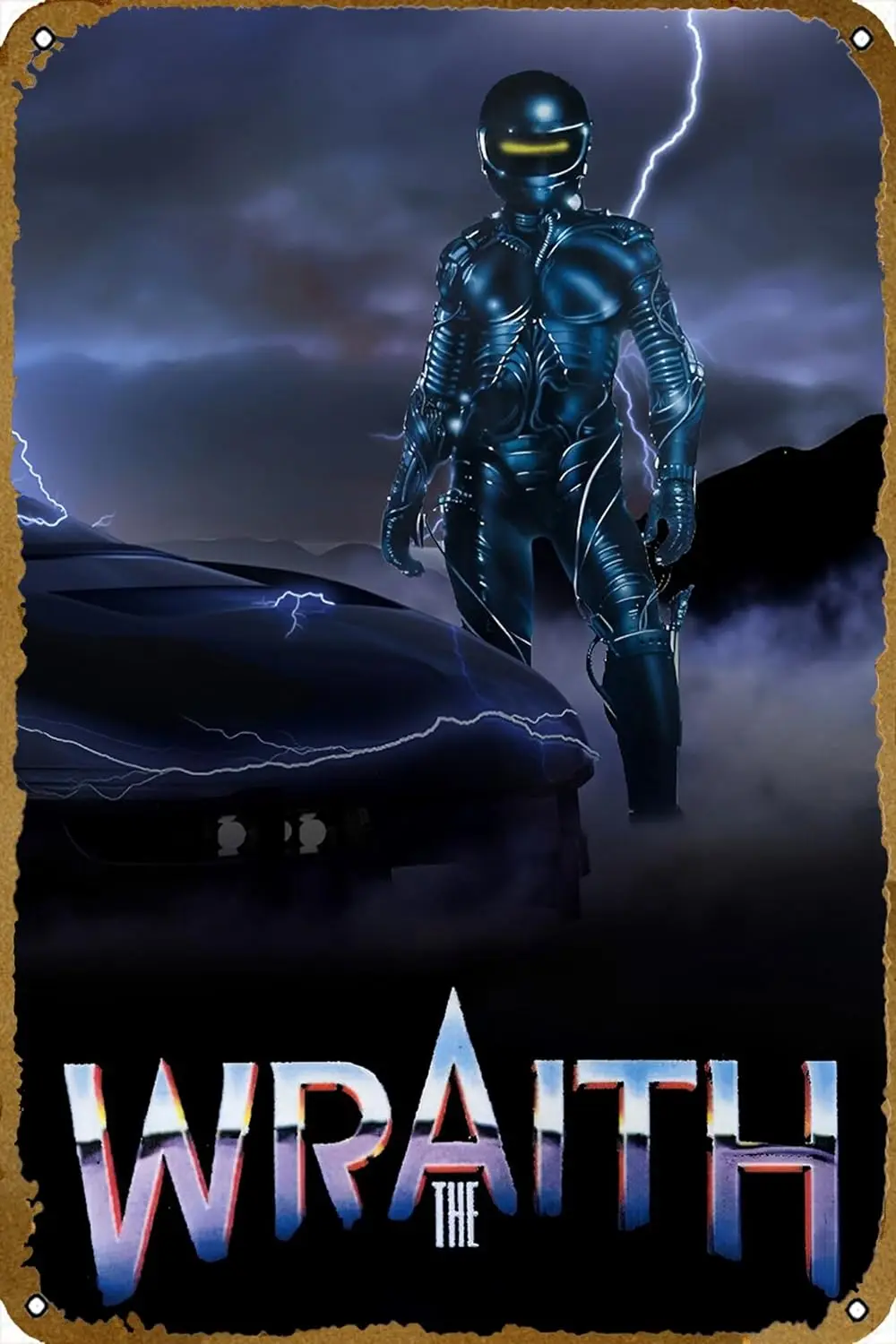 The Wraith (1986) Metal Tin Sign Movie Poster Vintage Art Wall Decor 12 x 8 inch