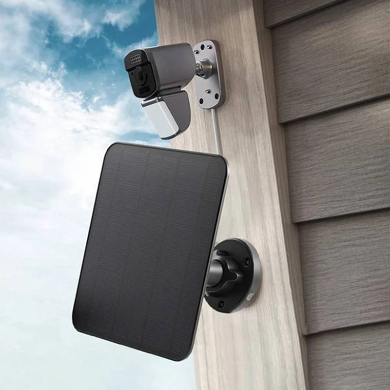5V 5W Solar Panel For Eufy With Cable Camera Solar Panel Charger 360°Adjustable Mounting image 5
