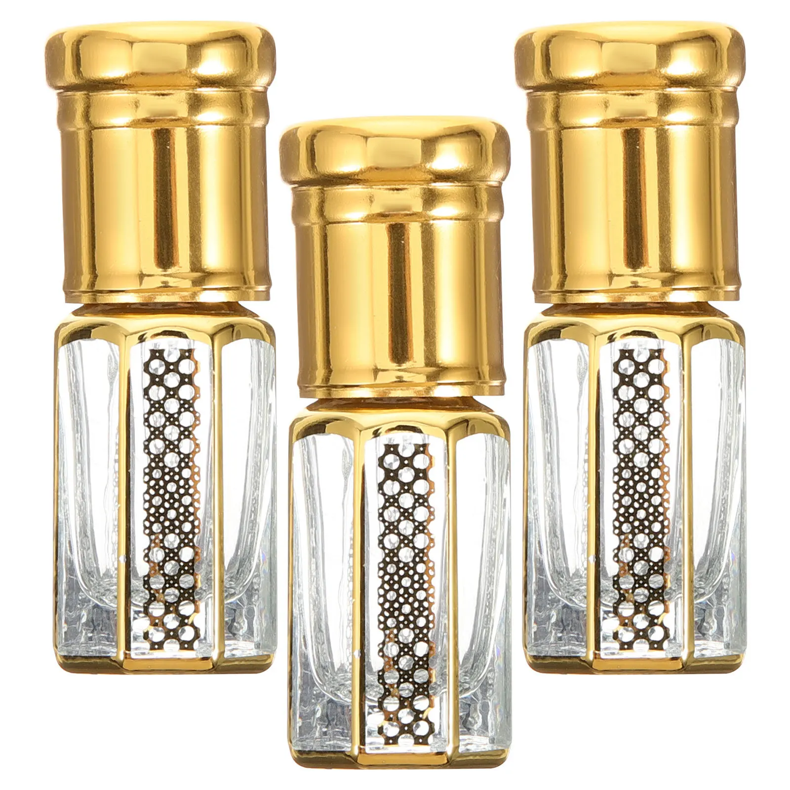 

3Pcs Perfume Bottles Empty Roller Design Small Essential Oil Containers Refillable for Lotion Toner Sample Use