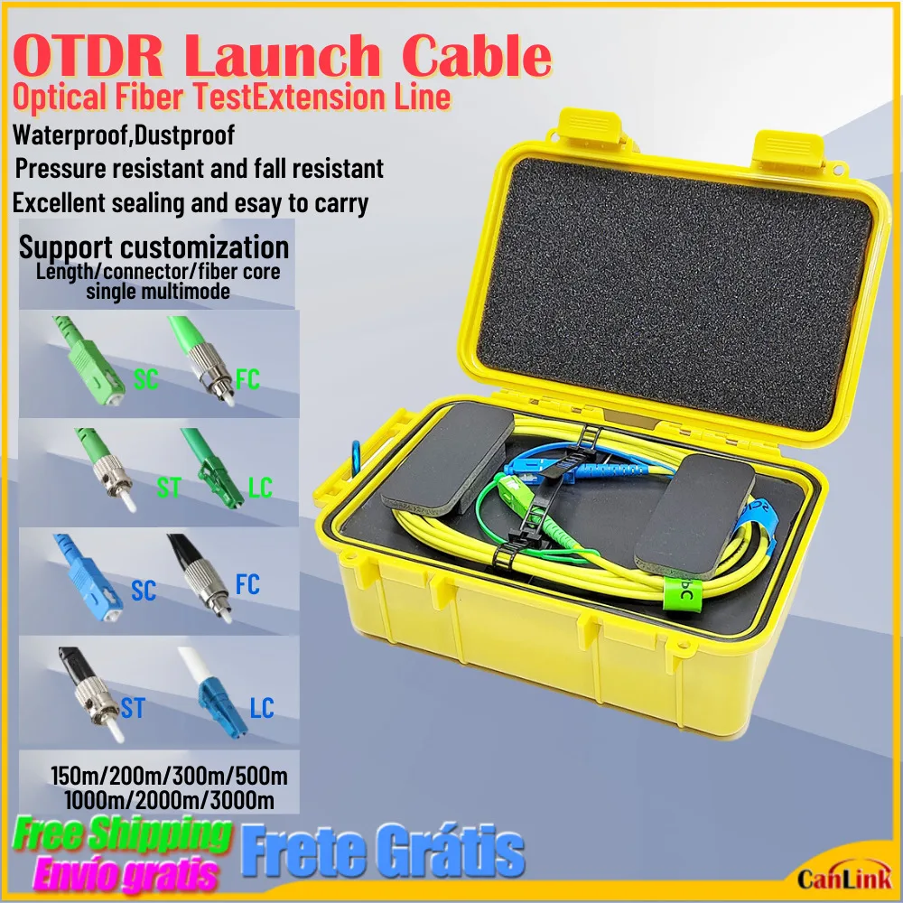 

Fiber Optical Launch Cable Box OTDR Blind Zone Eliminator SC-SC APC SC/UPC-SC/APC SM 1310/1550nm Test Extension Line