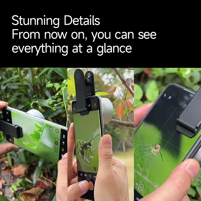 MARTVSEN 32X 5K HD Super Macro Lens Clip-on لهاتف iPhone Samsung Android، خذ قريب مذهل، اختيار احترافي للتصوير الفوتوغرافي