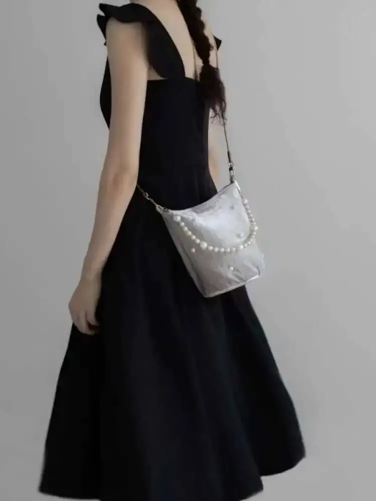 Ontwerp Zoete Parel Koreaanse Crossbody Dames Handtassen Casual Schoudertas Y2k Esthetische Alle Match Anime