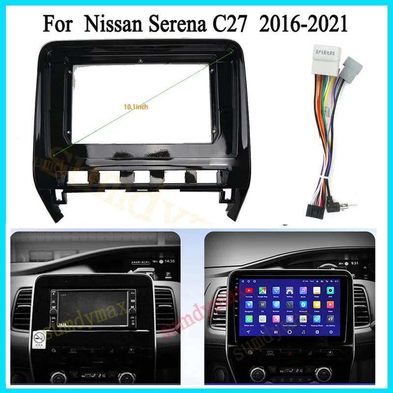 

10.1 Inch Car Radio Fascias For Nissan Serena C27 2020+ Stereo Dashboard Panel Frame 2 Din DVD GPS Mp5 Android Player Trim Kit