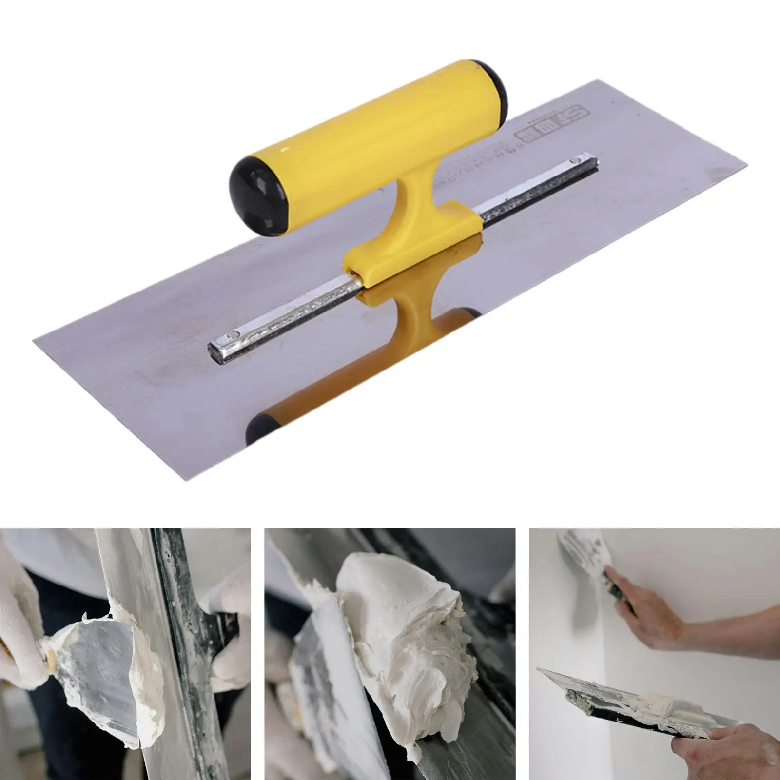 Plastering Trowel Non Slip Handle Drywall Trowel for Grouting Concrete Finishing Flooring Finishing Plastering Cement Tiling