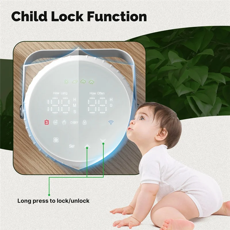 Bomba de riego AA87 Tuya Wifi, dispositivo temporizador, sistema de riego, herramientas de jardín, aspersor, diseño con cable, modo automático, Control Manual por aplicación Dur