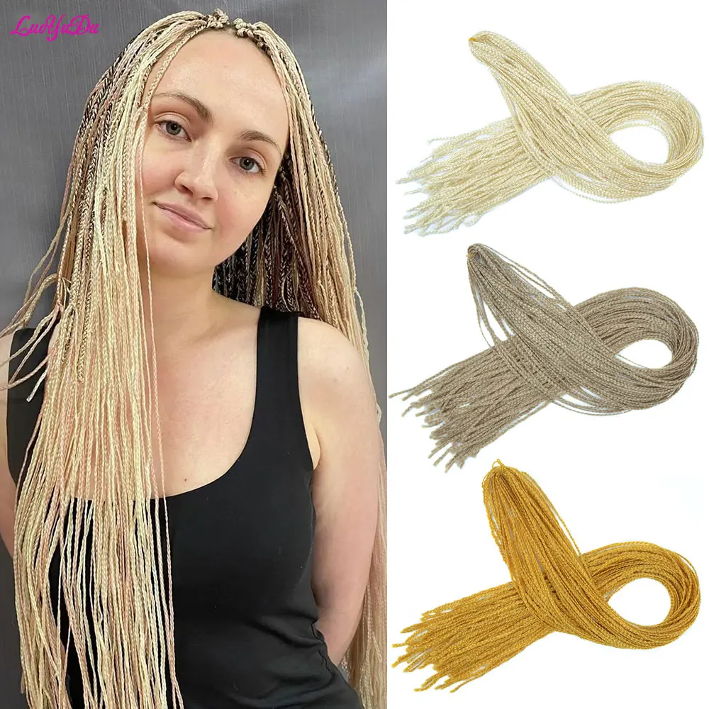 

28 Inch Crochet Box Braids Colored Synthetic Braid Synthetic Zizi Braiding Brown Blue Red Crochet Hair For Women Hair Extensions