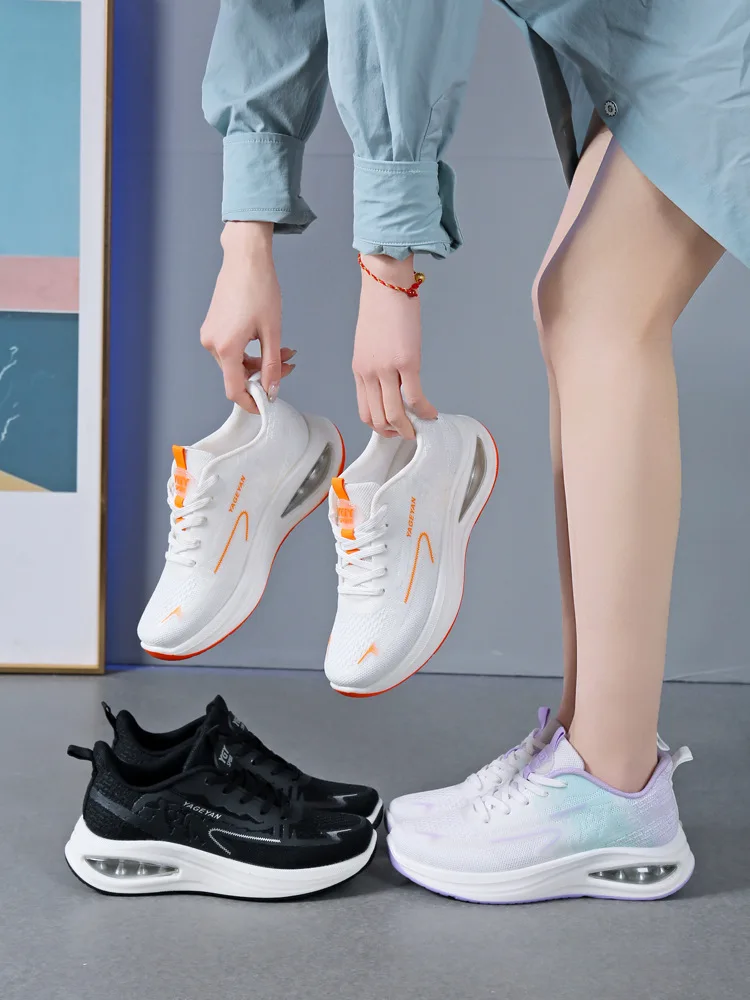 Dance Sneakers Men's and Women's Soft Sole Sports Fitness Shoes Cushion Breathable Mesh Tennis Sneakers Running Shoes