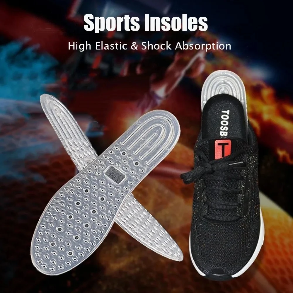 High Elastic Sports Insoles for Shoes Women Men Plantar Fascitis Pain Relief Shock Absorption Deodorant Cushion Running Insoles