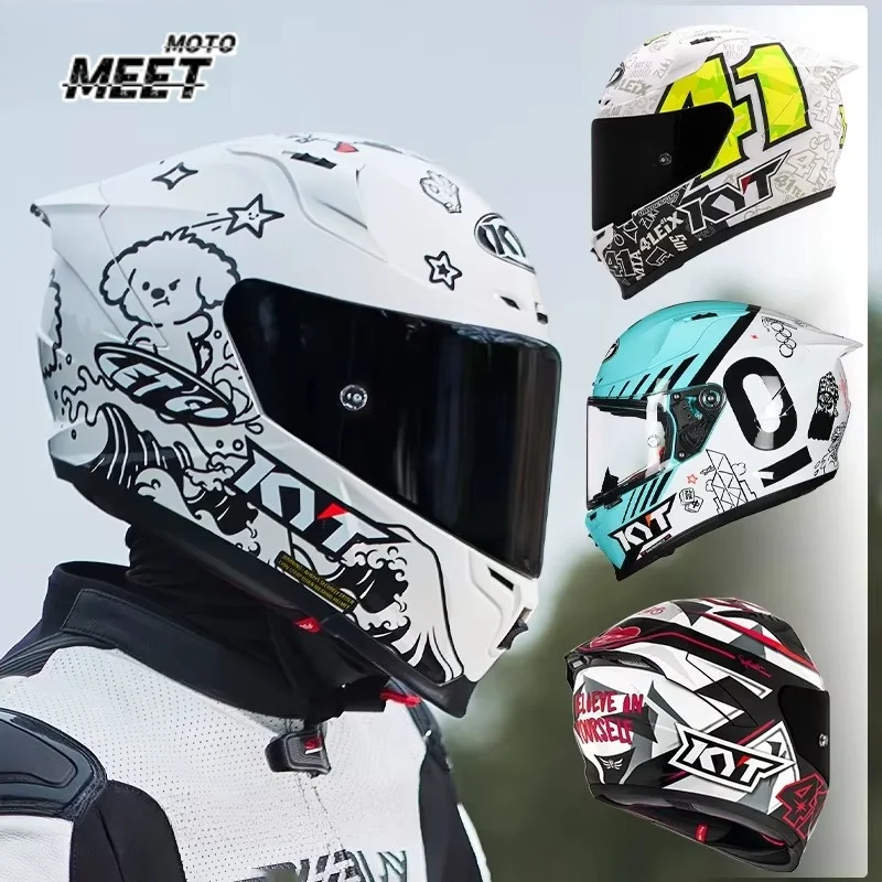 KYT Upgrade Motorcycle Helmet ECE Certification Professional Motobike Capacete Full Helmet Track Racing Cascocascospara Moto