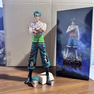 30cm Figur Aksi Anime One Piece Roronoa Zoro Vinsmoke Sanji Postur Berdiri Koleksi Model Patung Pvc Hadiah Mainan Anak Laki-laki 10 set figur aksi one piece penjualan terbaik - №