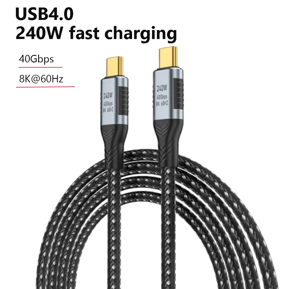 

PD240W 5A cavo da USB C a tipo C da 40Gbps cavo dati di ricarica rapida per cavo Video MacBook ThunderBolt 3 8k @ 60Hz