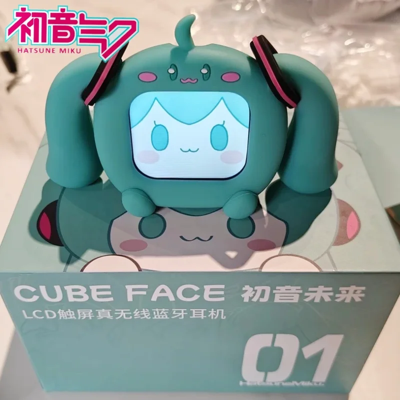 

Anime Hatsune Miku Touch Screen Interactive Wireless Bluetooth Peripheral Headset Gift Box Cube Face Lcd Children Toy Gift