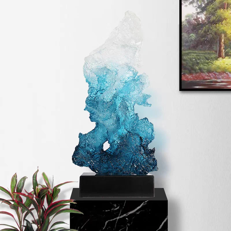 Nordic Room Decor, Abstract Resin Art Sculpture Ornaments, Rockery Artwork Statue,  Living Room Office Crafts Desktop Decoration