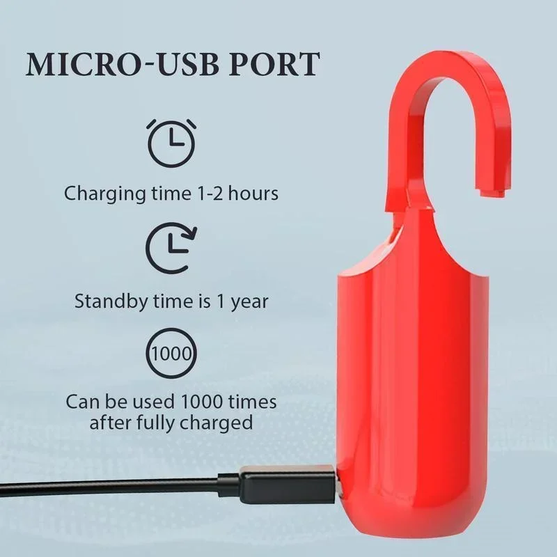 Fingerprint Lock Anti-theft Security USB Rechargeable Fingerprint Padlock Suitable for Luggage Gym Locker Lock