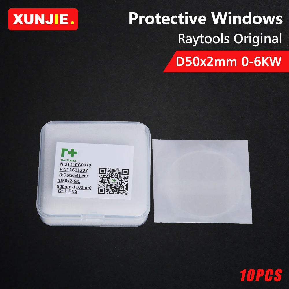 10Pcs/lot Raytools Protective Windows 50x2mm 6KW P0251-1419-00001 For Raytools BW290 BW310 Precitec Fiber Cladding Welding Head