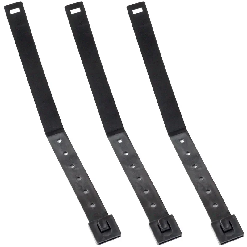 QingGear Durable Tactical Molle System Malice Clip Strap 5 Inch Long (Pack of 3) MOLLE Kydex OTW Clips Black