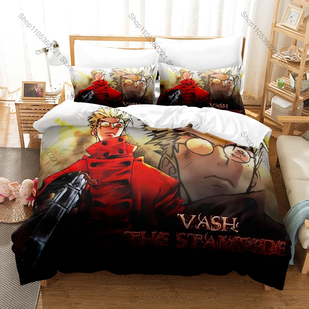 

3 In 1 TRIGUN STAMPEDE Bedding Set Space Western Adventure Theme Soft Breathable Fabric Bedroom Holiday Gift