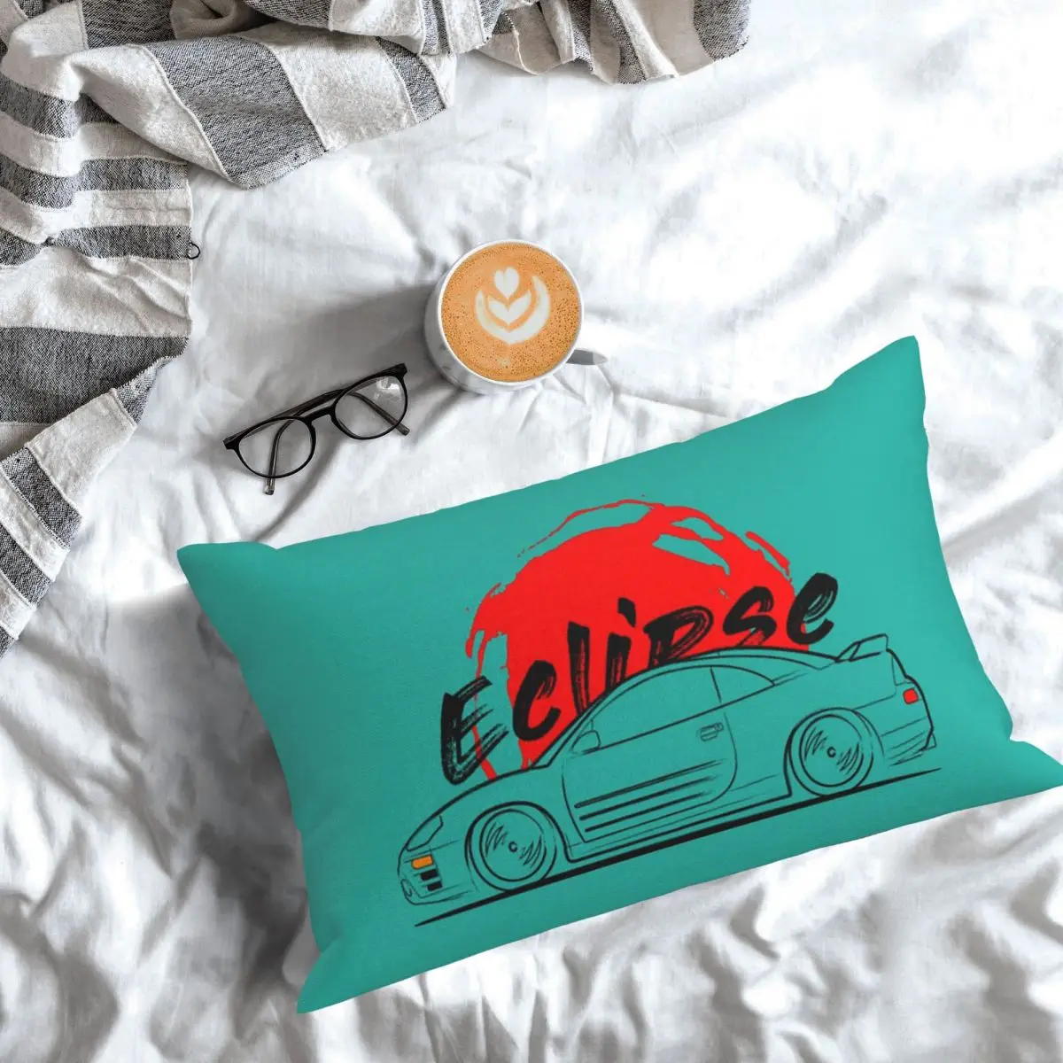 Eclipse 3 3G ECLIPSE Funda de almohada rectangular, funda de cojín decorativa para dormitorio, cama, hogar, almohada decorativa cómoda