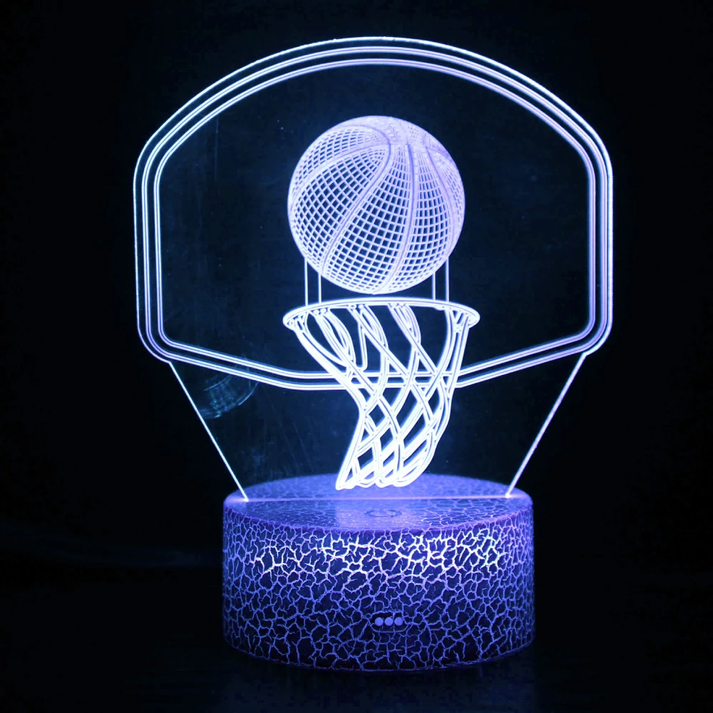 Nighdn Basketball Night Light LED Lamp Bedside Table for Home Decoration Bedroom Birthday Christmas Gift for Kids Boys Teen