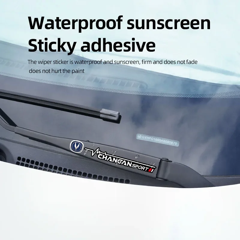 2PCS Car Rear Window Wiper Stickers Waterproof Reflective Decals for Changan UNI-K CS75 CS55 CS35 CS85 Eado Alsvin