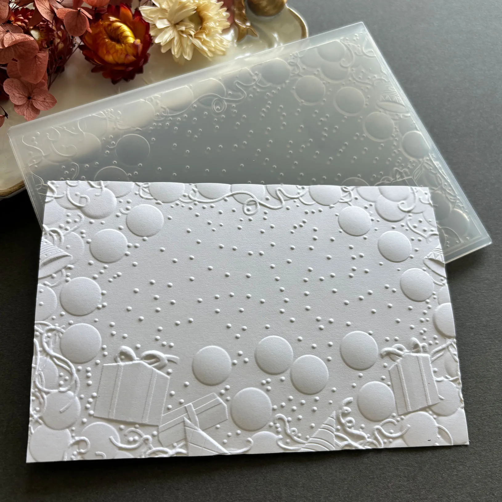 مجلد منقوش ثلاثي الأبعاد، مناسب لصنع سجل القصاصات والبطاقات بنفسك - إطار حالم لتزيين العطلات وديكور حفلات أعياد الميلاد #6