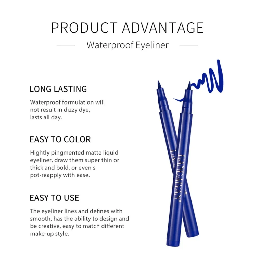 HANDAIYAN crayon Eyeliner coloré 12 pièces ensemble longue durée ne se décolore pas imperméable hautement pigmenté mat liquide Eyeliner cosmétiques