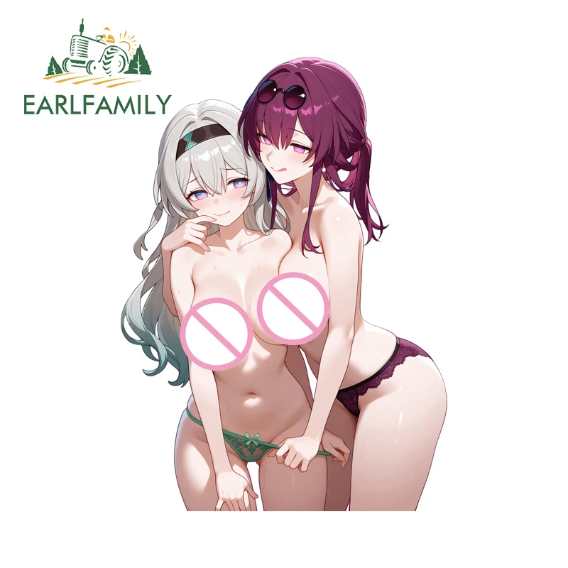 

EARLFAMILY Honkai Star Rail Kafka на груди против автомобиля, наклейка, сексуальная наклейка на окна Loli, багажник, виниловая наклейка на кузов автомобиля, ноутбук, Стайлинг автомобиля