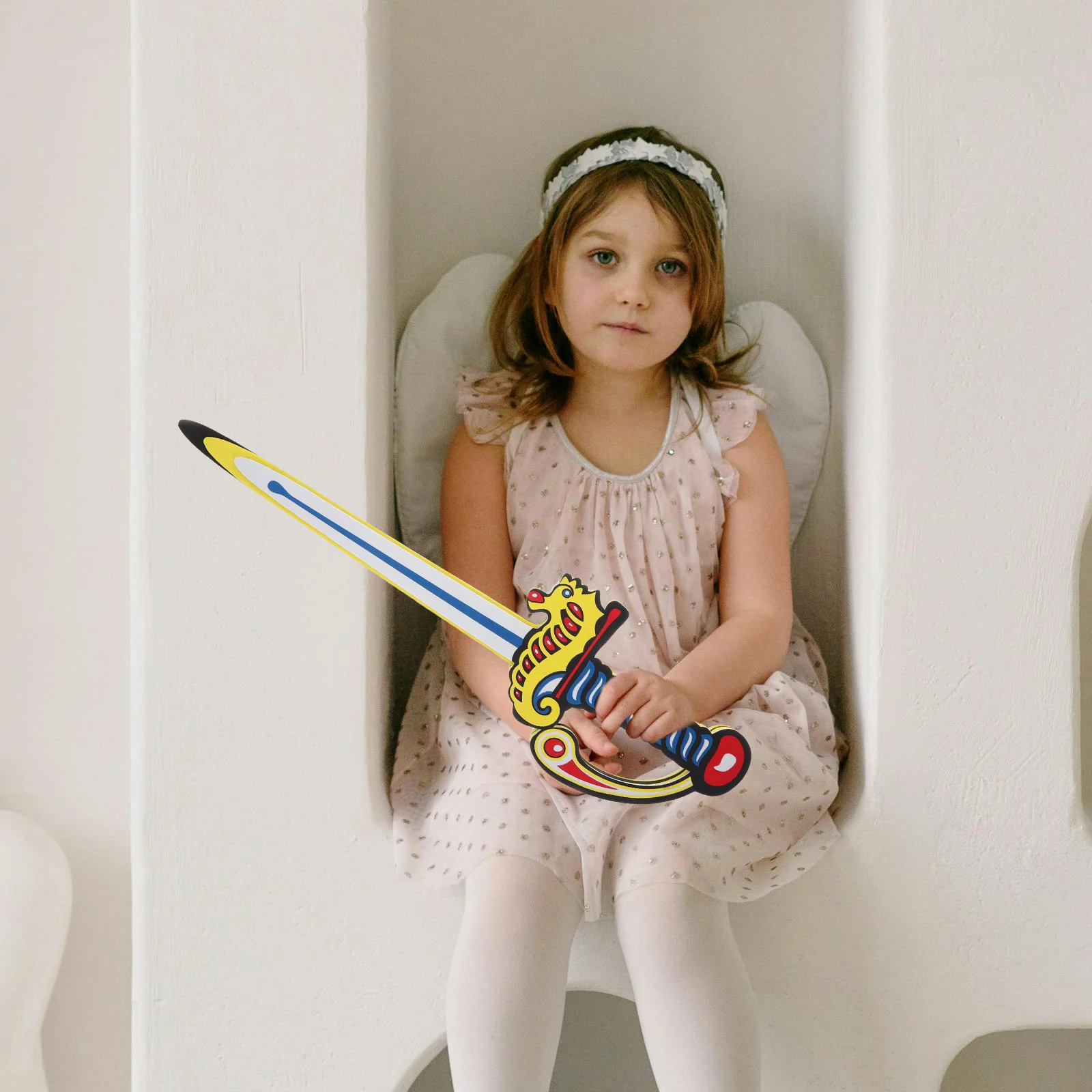 Espada de espuma macia infantil, treinamento realista de desenho animado para brincar seguro e divertido, motor de aprimoramento de atividade