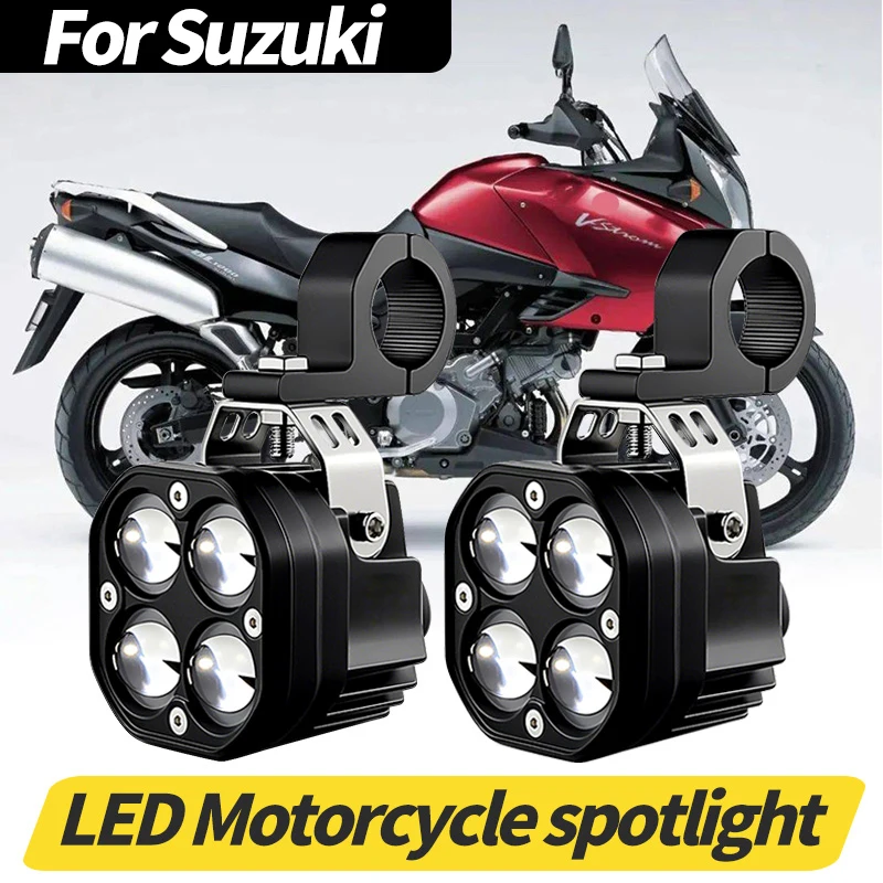 

80W Motorcycle Headlights LED Flicker Lamp Driving Spotlight Indicators Hi/Lo Light For Suzuki Bandit 1200/Bandit 600 1990-2000s
