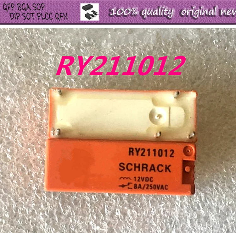 

NEW 10Pcs/Lot original RY211012 4-1393224-6 8A 12VDC RY 211 012 5pin