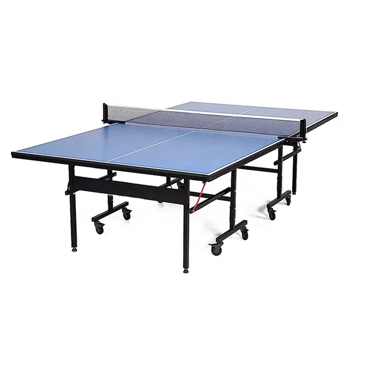 Indoor Training 15mm Professional Pingpong Table with Casters Foldable Movable Table Tennis Table for wholesale