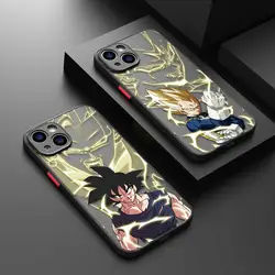 Clear Matte Phone Case For Apple iPhone 15 14 13 12 11 Pro Max 13 12 Mini XS Max XR X 7 8 6 Plus Anime Super Dragons Balls Cover